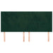 Tăblie pat cu aripioare verde închis 203x16x118/128 cm catifea - WALTI WALTI