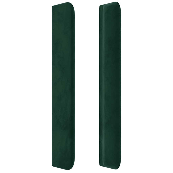 Tăblie pat cu aripioare verde închis 203x16x118/128 cm catifea - WALTI WALTI