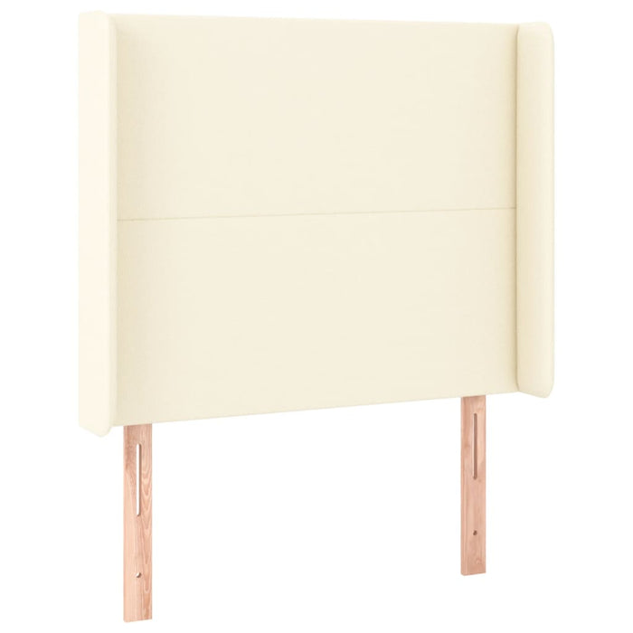 Tăblie de pat cu aripioare, crem, 93x16x118/128 cm, piele eco - WALTI WALTI