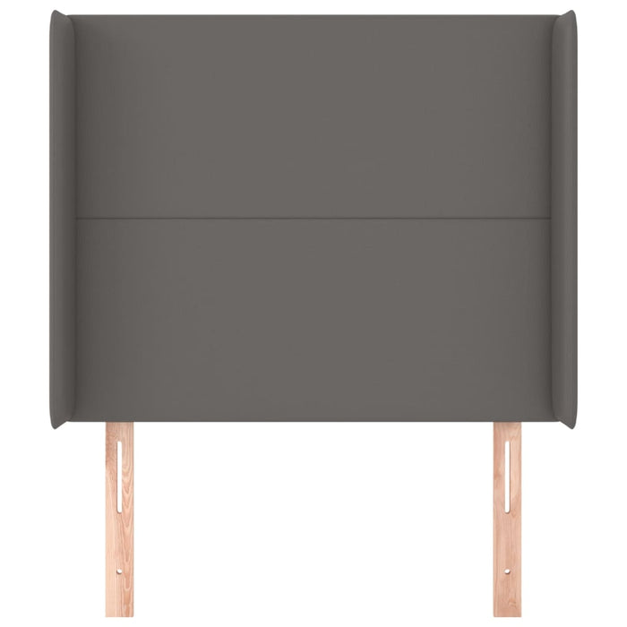 Tăblie de pat cu aripioare, gri , 93x16x118/128 cm, piele eco WALTI