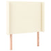 Tăblie de pat cu aripioare, crem, 103x16x118/128 cm, piele eco - WALTI WALTI