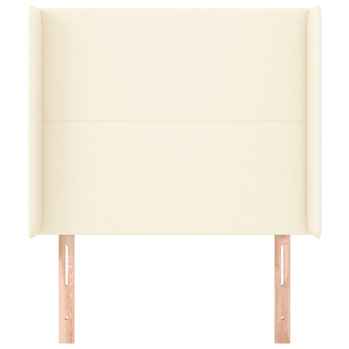 Tăblie de pat cu aripioare, crem, 103x16x118/128 cm, piele eco - WALTI WALTI