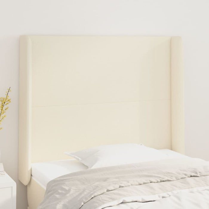 Tăblie de pat cu aripioare, crem, 103x16x118/128 cm, piele eco - WALTI WALTI