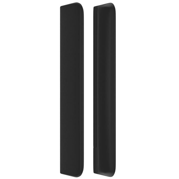 Tăblie de pat cu aripioare, negru, 147x16x118/128 cm, piele eco WALTI