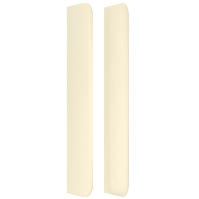 Tăblie de pat cu aripioare, crem, 147x16x118/128 cm, piele eco - WALTI WALTI