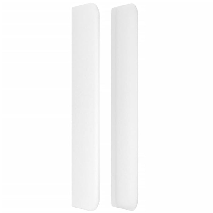 Tăblie de pat cu aripioare, alb, 163x16x118/128 cm, piele eco WALTI