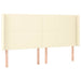 Tăblie de pat cu aripioare, crem, 163x16x118/128 cm, piele eco - WALTI WALTI
