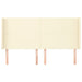 Tăblie de pat cu aripioare, crem, 203x16x118/128 cm, piele eco - WALTI WALTI