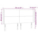 Tăblie de pat cu aripioare, crem, 203x16x118/128 cm, piele eco - WALTI WALTI