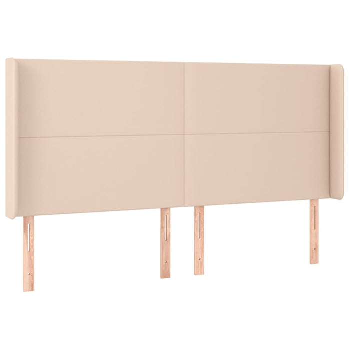 Tăblie pat cu aripioare cappuccino 203x16x118/128 cm piele eco - WALTI WALTI