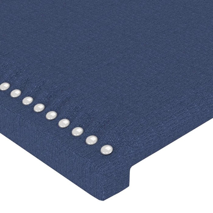 Tăblie de pat cu aripioare, albastru, 203x16x118/128 cm, textil - WALTI WALTI