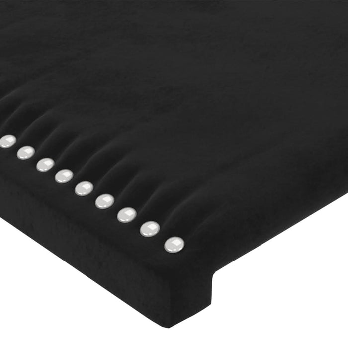Tăblie de pat cu aripioare, negru, 93x16x118/128 cm, catifea - WALTI WALTI