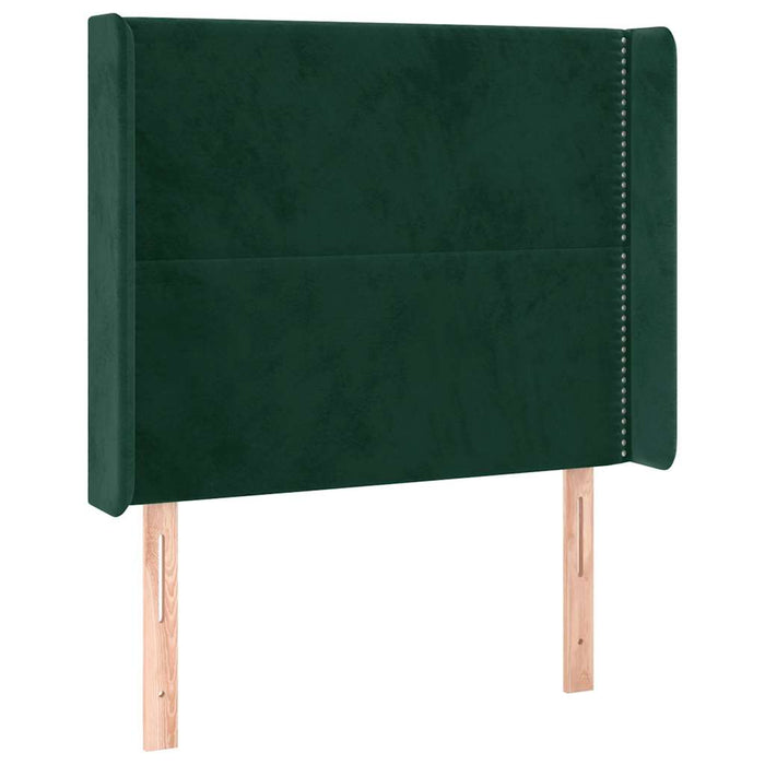 Tăblie pat cu aripioare verde închis 93x16x118/128 cm catifea - WALTI WALTI