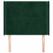 Tăblie pat cu aripioare verde închis 93x16x118/128 cm catifea - WALTI WALTI