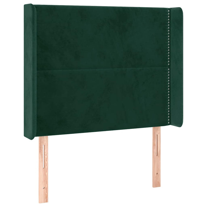 Tăblie pat cu aripioare verde închis 103x16x118/128 cm catifea - WALTI WALTI