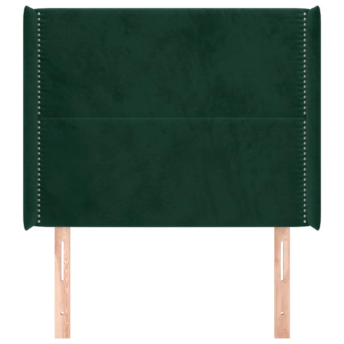 Tăblie pat cu aripioare verde închis 103x16x118/128 cm catifea - WALTI WALTI