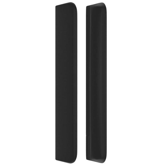 Tăblie de pat cu aripioare, negru, 147x16x118/128 cm, piele eco - WALTI WALTI