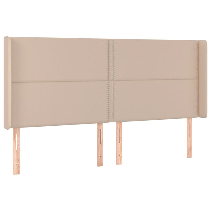 Tăblie pat cu aripioare cappuccino 203x16x118/128 cm piele eco - WALTI WALTI