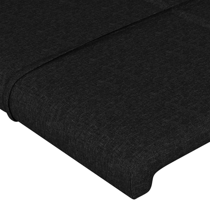 Tăblie de pat cu aripioare, negru, 83x16x118/128 cm, textil - WALTI WALTI