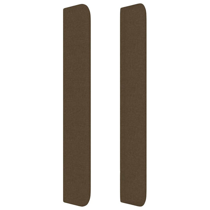 Tăblie de pat cu aripioare maro închis 83x16x118/128 cm textil WALTI
