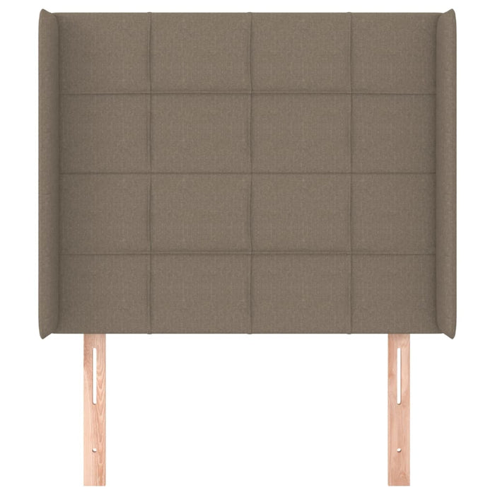 Tăblie de pat cu aripioare gri taupe 83x16x118/128 cm textil - WALTI WALTI