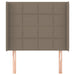 Tăblie de pat cu aripioare gri taupe 83x16x118/128 cm textil - WALTI WALTI