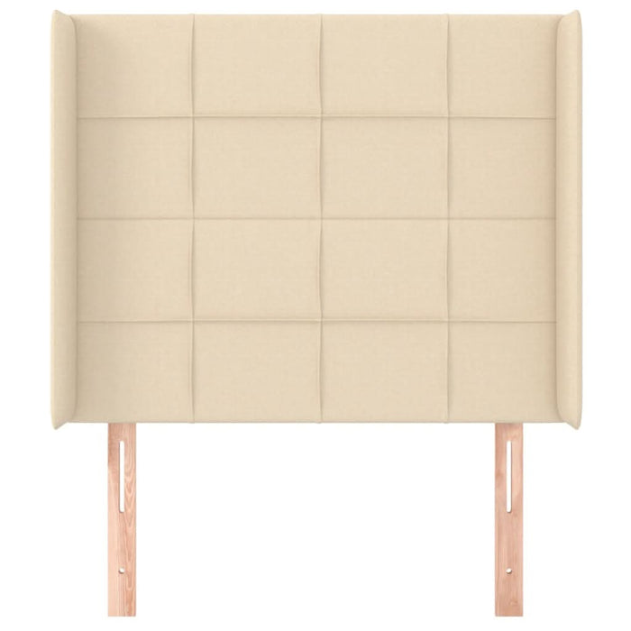 Tăblie de pat cu aripioare, crem, 83x16x118/128 cm, textil - WALTI WALTI