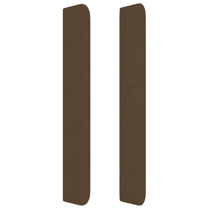 Tăblie de pat cu aripioare maro închis 93x16x118/128 cm textil WALTI