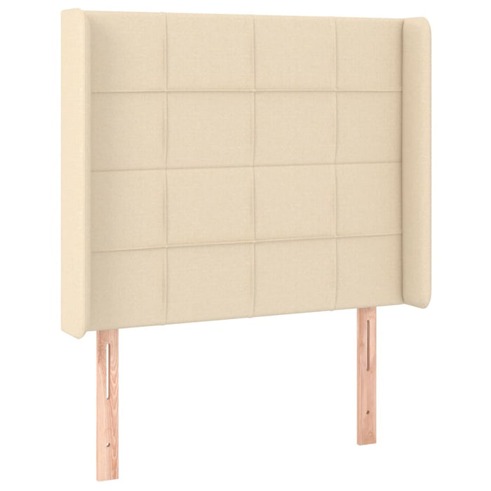 Tăblie de pat cu aripioare, crem, 93x16x118/128 cm, textil - WALTI WALTI