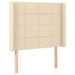 Tăblie de pat cu aripioare, crem, 93x16x118/128 cm, textil - WALTI WALTI