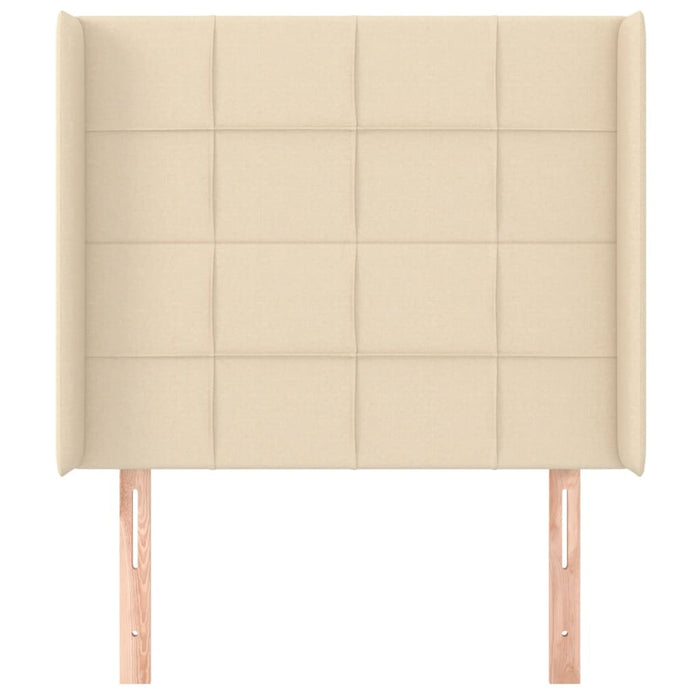 Tăblie de pat cu aripioare, crem, 93x16x118/128 cm, textil - WALTI WALTI