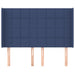 Tăblie de pat cu aripioare, albastru, 147x16x118/128 cm, textil - WALTI WALTI