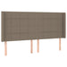 Tăblie de pat cu aripioare, gri taupe, 163x16x118/128cm, textil - WALTI WALTI