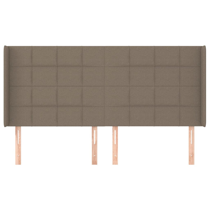 Tăblie de pat cu aripioare, gri taupe, 163x16x118/128cm, textil - WALTI WALTI