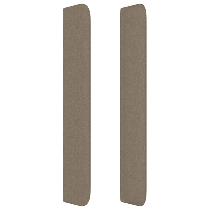 Tăblie de pat cu aripioare, gri taupe, 163x16x118/128cm, textil - WALTI WALTI