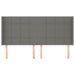Tăblie de pat cu aripioare gri închis 183x16x118/128 cm textil - WALTI WALTI