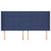 Tăblie de pat cu aripioare, albastru, 183x16x118/128 cm, textil - WALTI WALTI