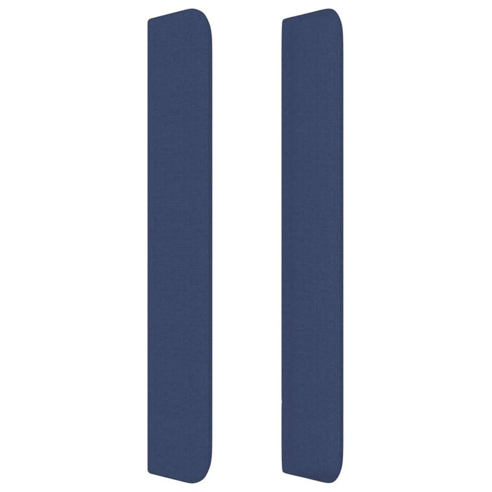 Tăblie de pat cu aripioare, albastru, 183x16x118/128 cm, textil - WALTI WALTI