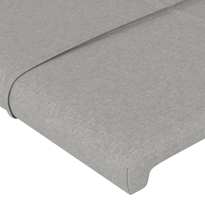 Tăblie de pat cu aripioare gri deschis 203x16x118/128 cm textil - WALTI WALTI