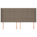 Tăblie de pat cu aripioare gri taupe 203x16x118/128 cm textil - WALTI WALTI