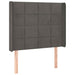 Tăblie de pat cu aripioare gri închis 83x16x118/128 cm catifea - WALTI WALTI