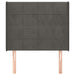 Tăblie de pat cu aripioare gri închis 83x16x118/128 cm catifea - WALTI WALTI