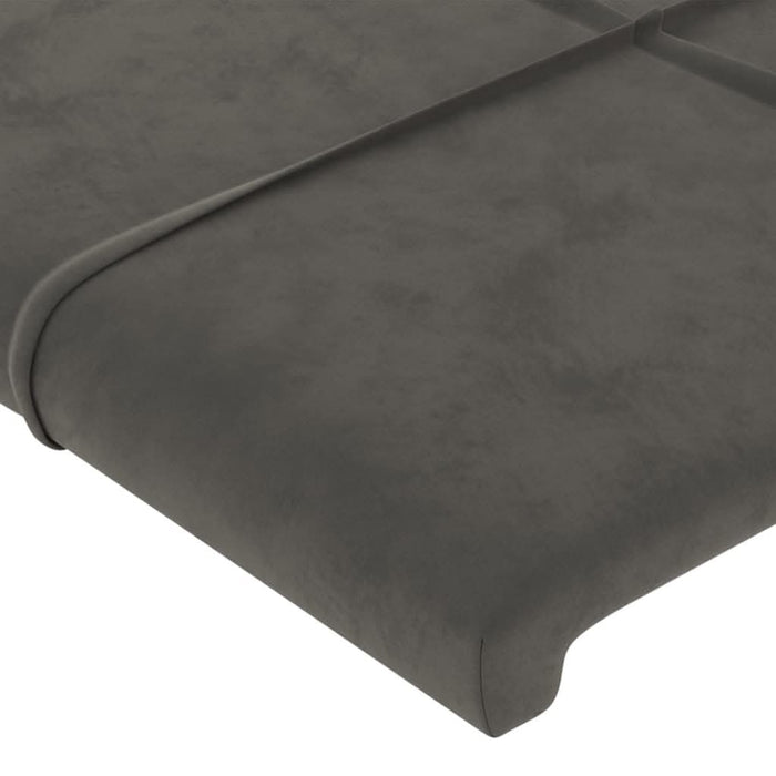 Tăblie de pat cu aripioare gri închis 83x16x118/128 cm catifea - WALTI WALTI