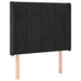 Tăblie de pat cu aripioare, negru, 83x16x118/128 cm, catifea - WALTI WALTI