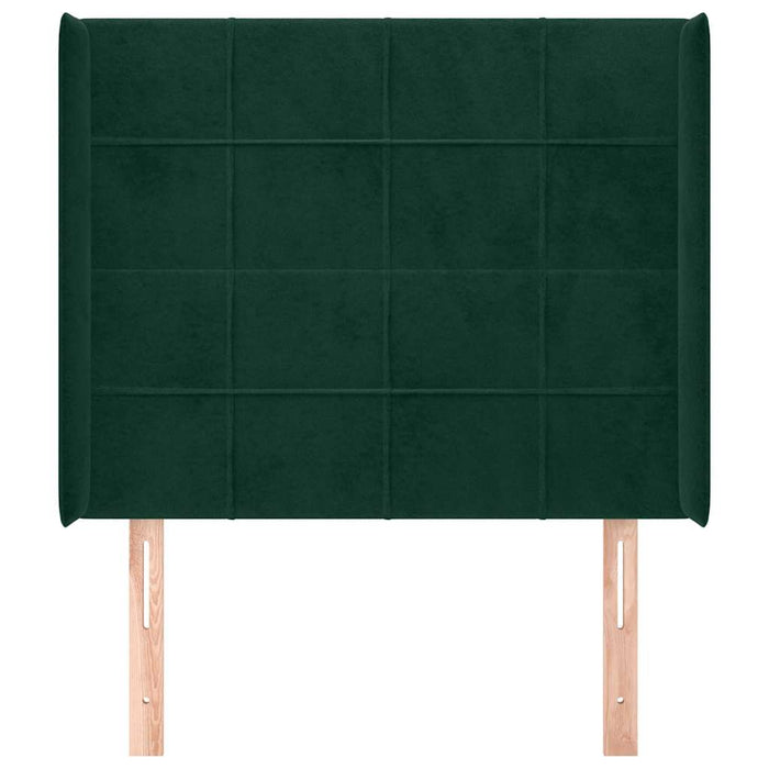 Tăblie pat cu aripioare verde închis 83x16x118/128 cm catifea - WALTI WALTI