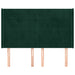 Tăblie pat cu aripioare verde închis 147x16x118/128 cm catifea - WALTI WALTI