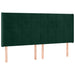 Tăblie pat cu aripioare verde închis 163x16x118/128 cm catifea - WALTI WALTI