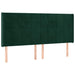 Tăblie pat cu aripioare verde închis 183x16x118/128 cm catifea - WALTI WALTI