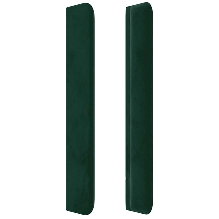 Tăblie pat cu aripioare verde închis 183x16x118/128 cm catifea - WALTI WALTI