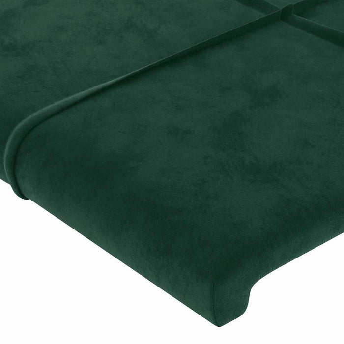 Tăblie pat cu aripioare verde închis 183x16x118/128 cm catifea - WALTI WALTI